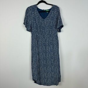 Dip Blue Floral V Neck Midi Dress Summer